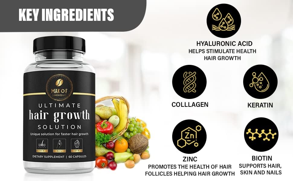 Hair Growth Supplement for Women – Anti-Hair Loss, Biotin