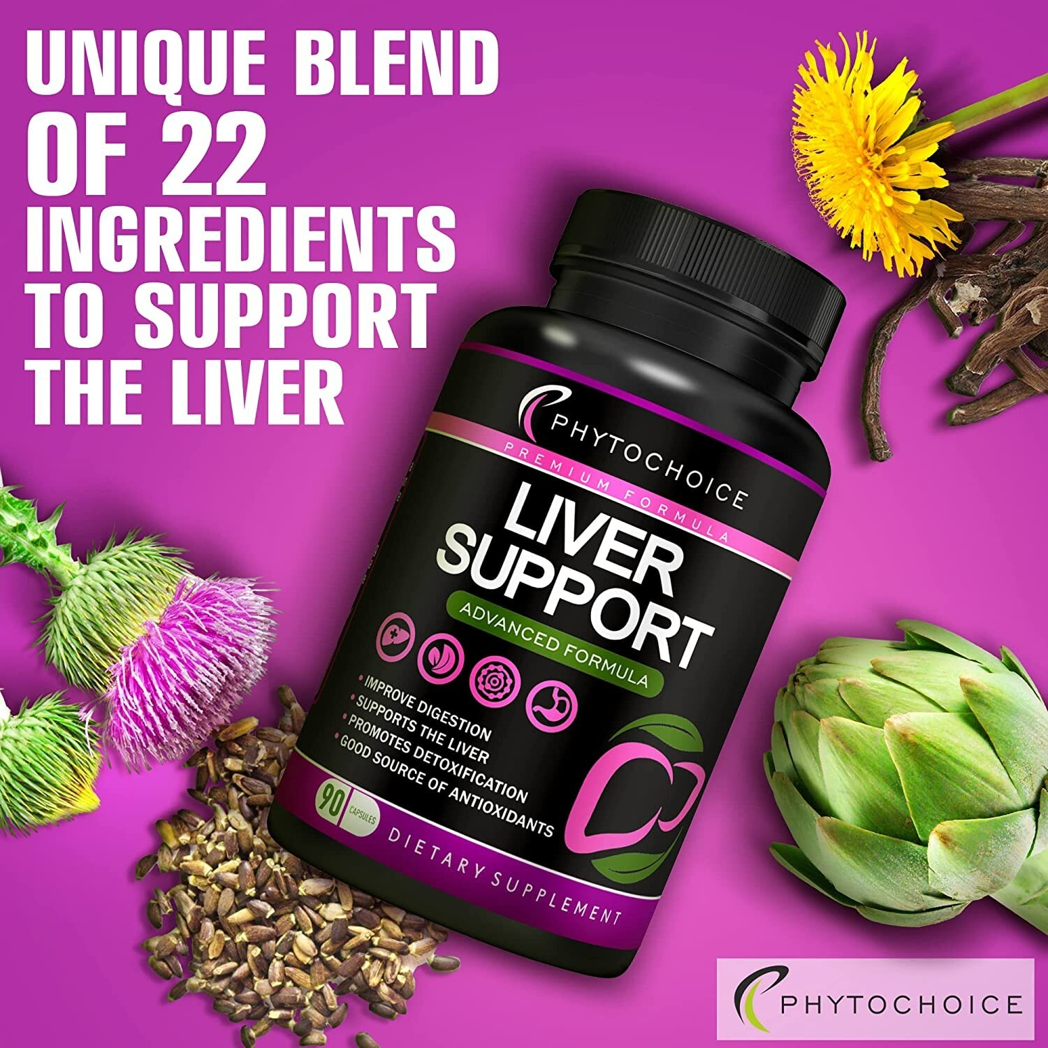 Liver Cleanse Detox & Repair with Milk Thistle Artichoke Extract Care Formula