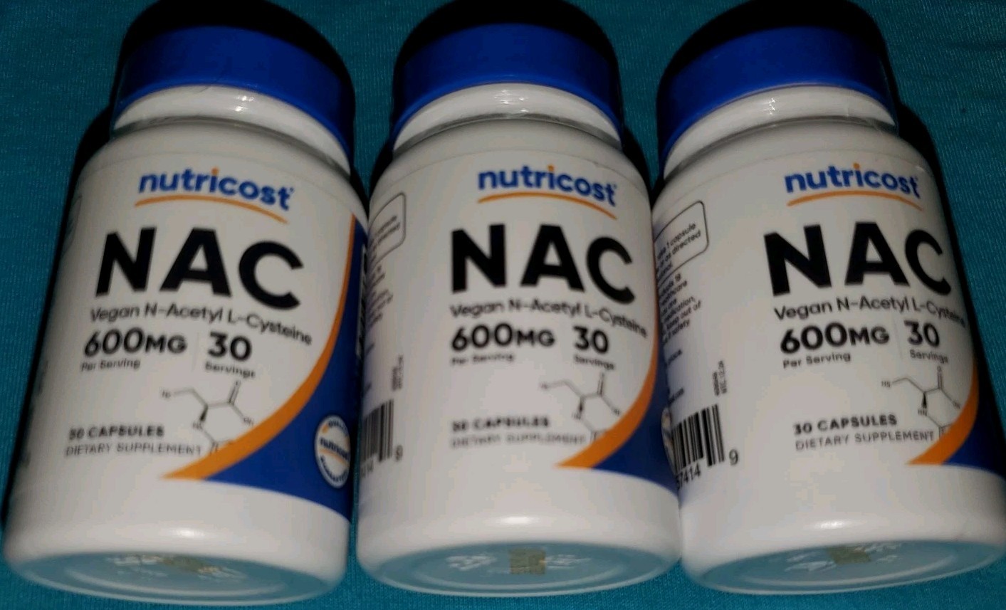 Nutricost N-Acetyl L-Cysteine (NAC) 600mg, 90 VegCaps GF – Non-GMO – EXP 06/2028