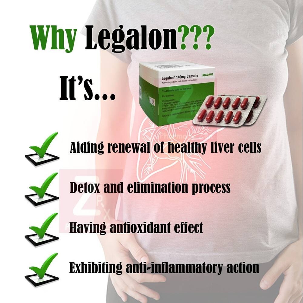 100’s 140mg LEGALON Detox Liver Milk Thistle Madaus Germany Free Shipping