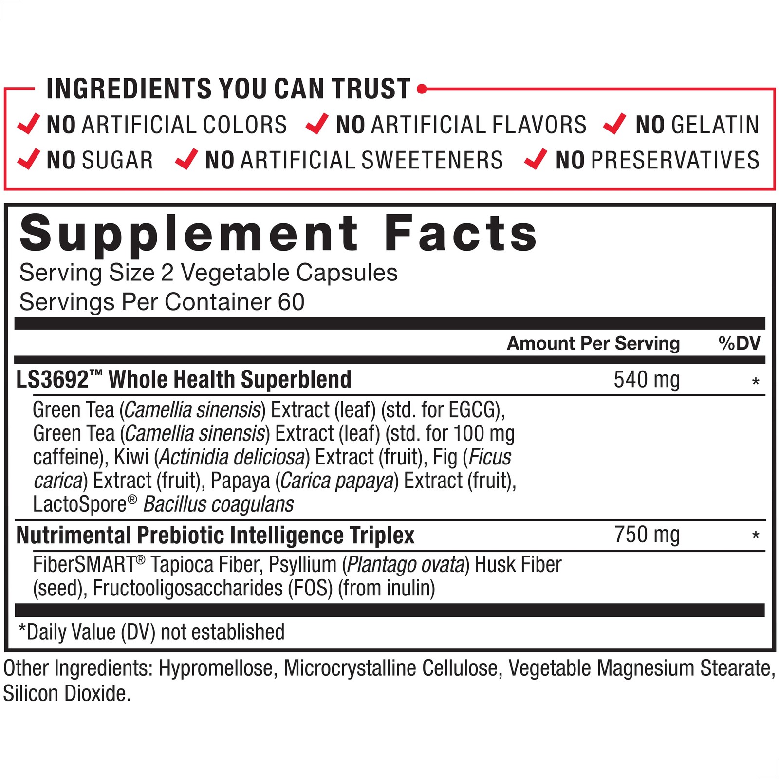 Force Factor Fiber Metabolism Booster For Men Digestive Health Support Green