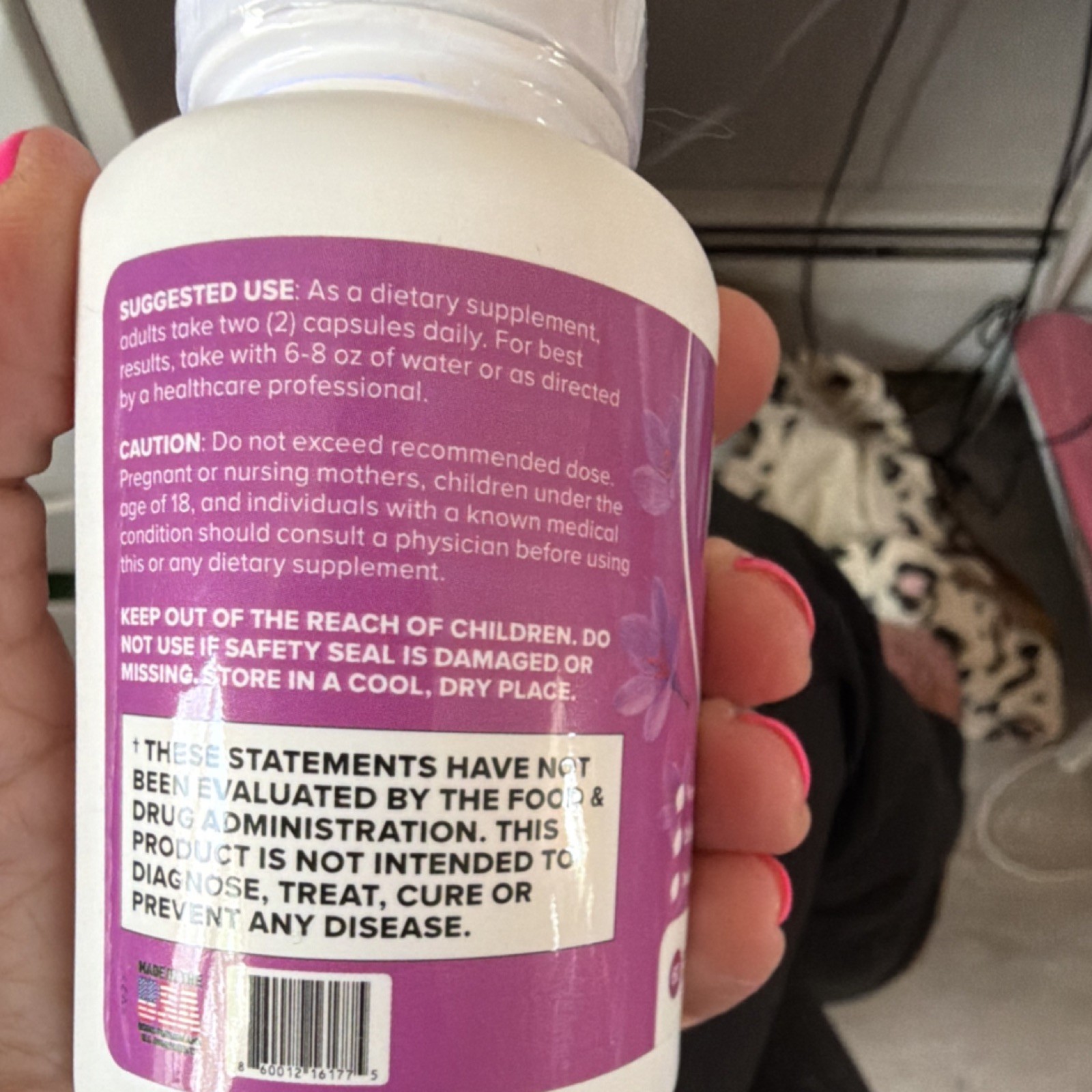 Rosabella Saffron Blend Vitamin B6 Magnesium L-Theanine 60 Capsules Exp 09/2027