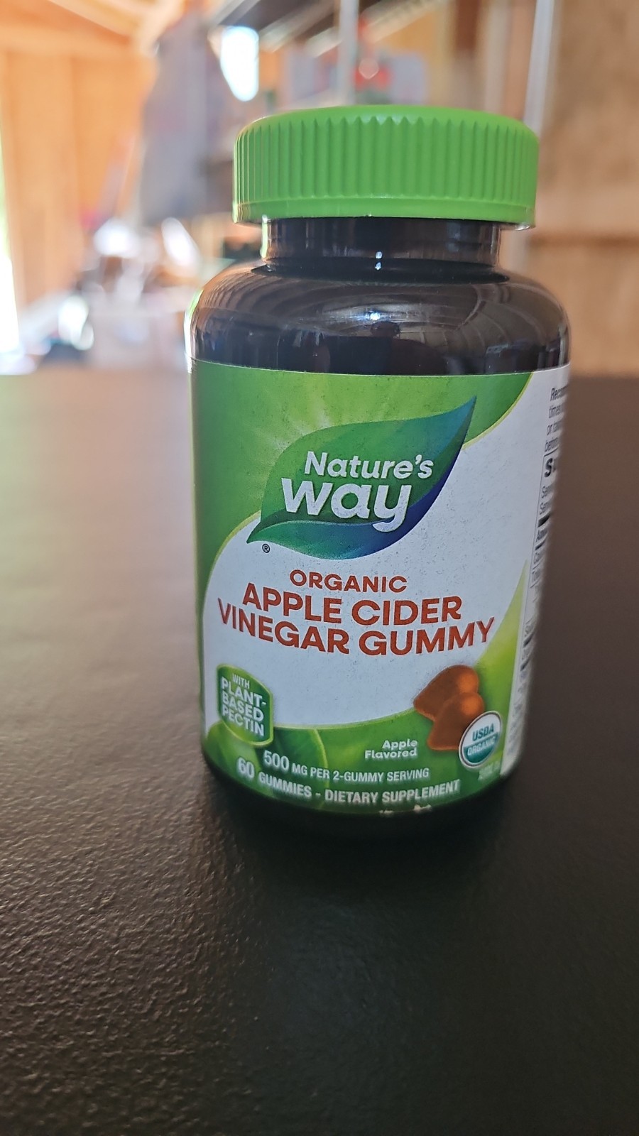Nature’s Way Organic Apple Cider Vinegar Gummies Vegan Apple Flavor 60 Count