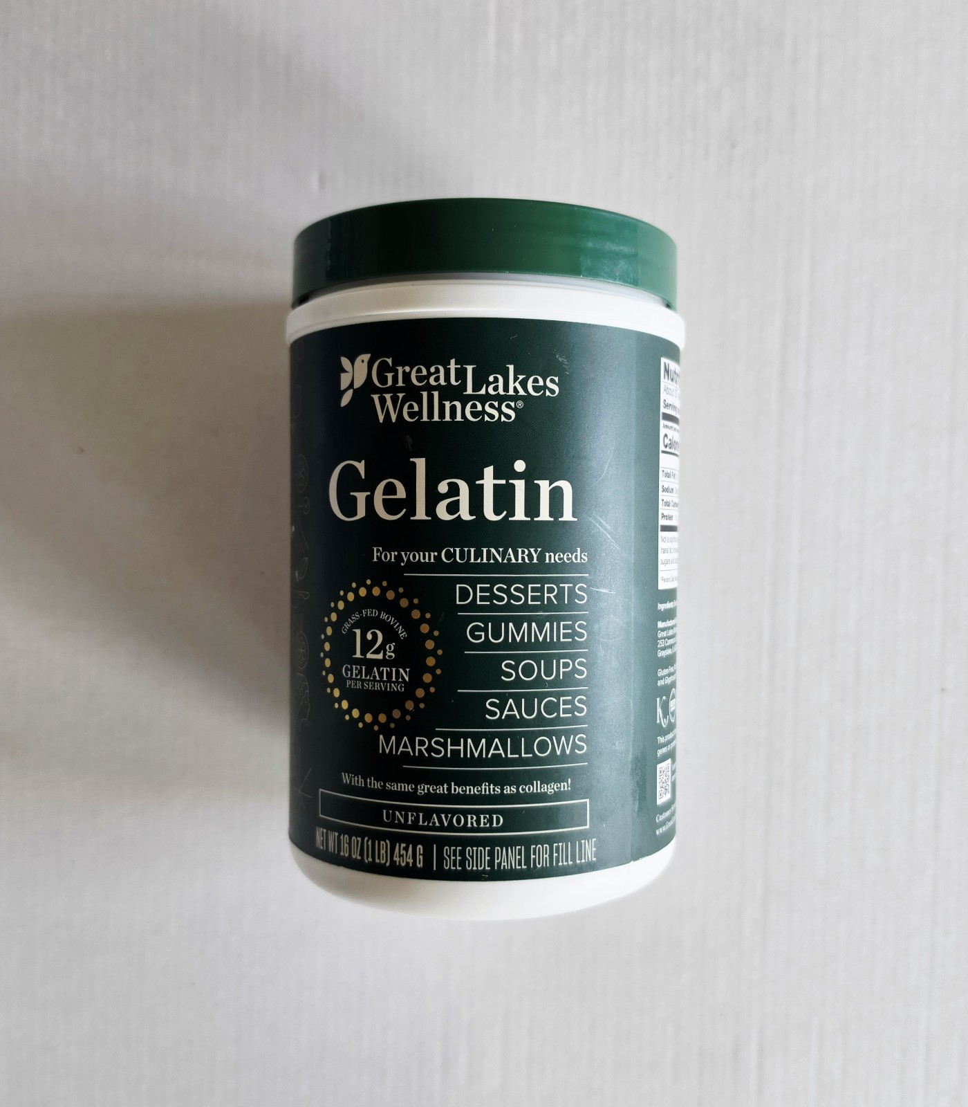 Great Lakes Wellness – Beef Gelatin Powder – Culinary Needs – 16oz