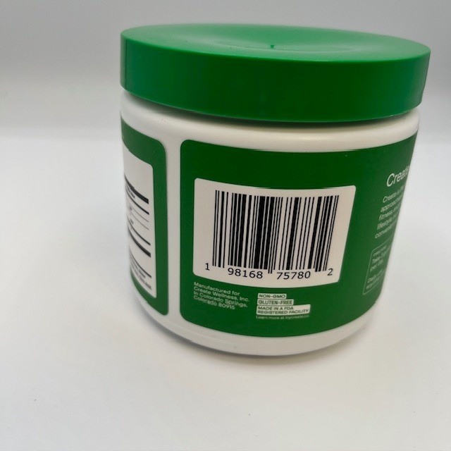 Create Creatine Monohydrate Gummies Sour Green Apple 45 Count Creapure 8oz Tub