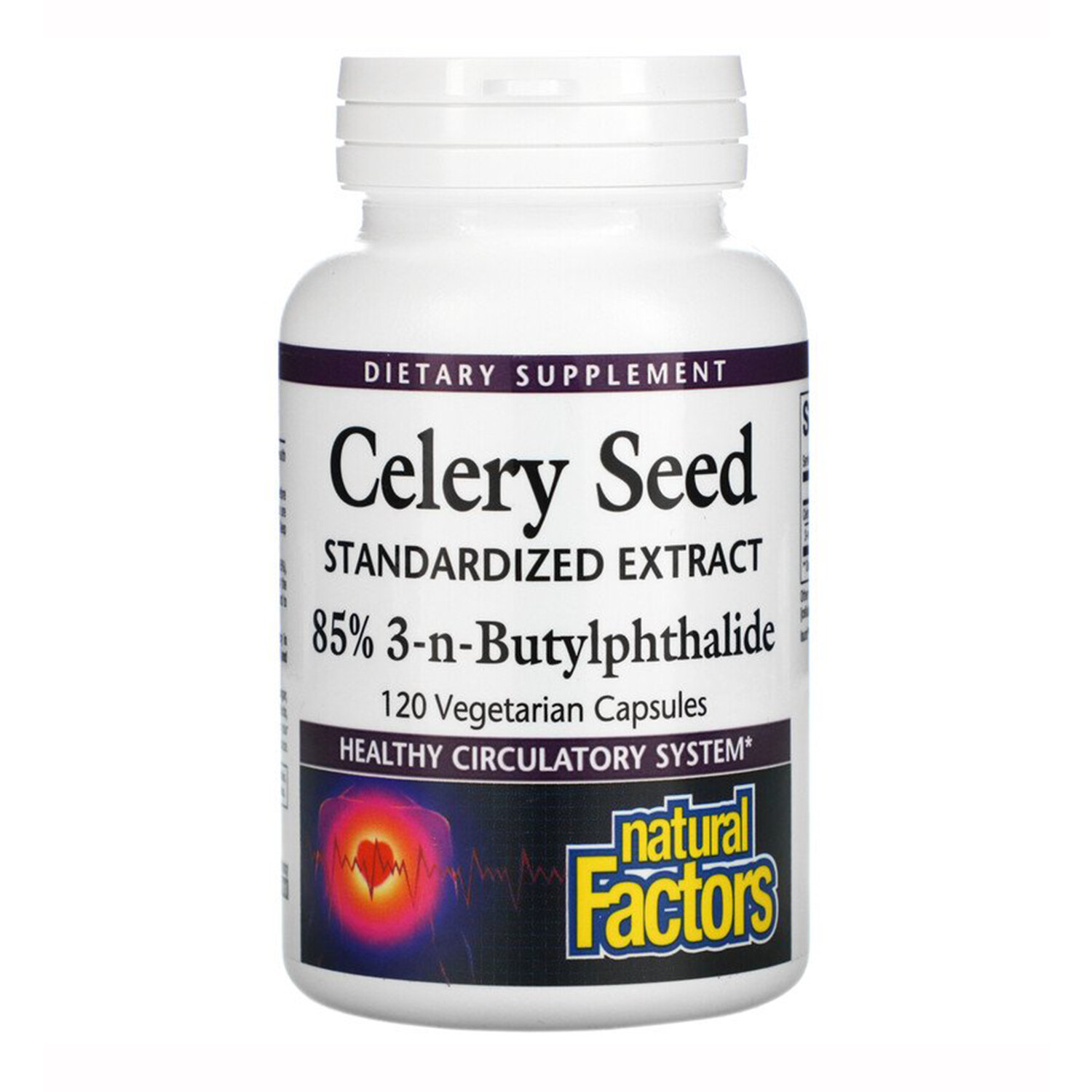 Natural Factors – Celery Seed Extract,Circulatory Support,120 Vegetarian Caps