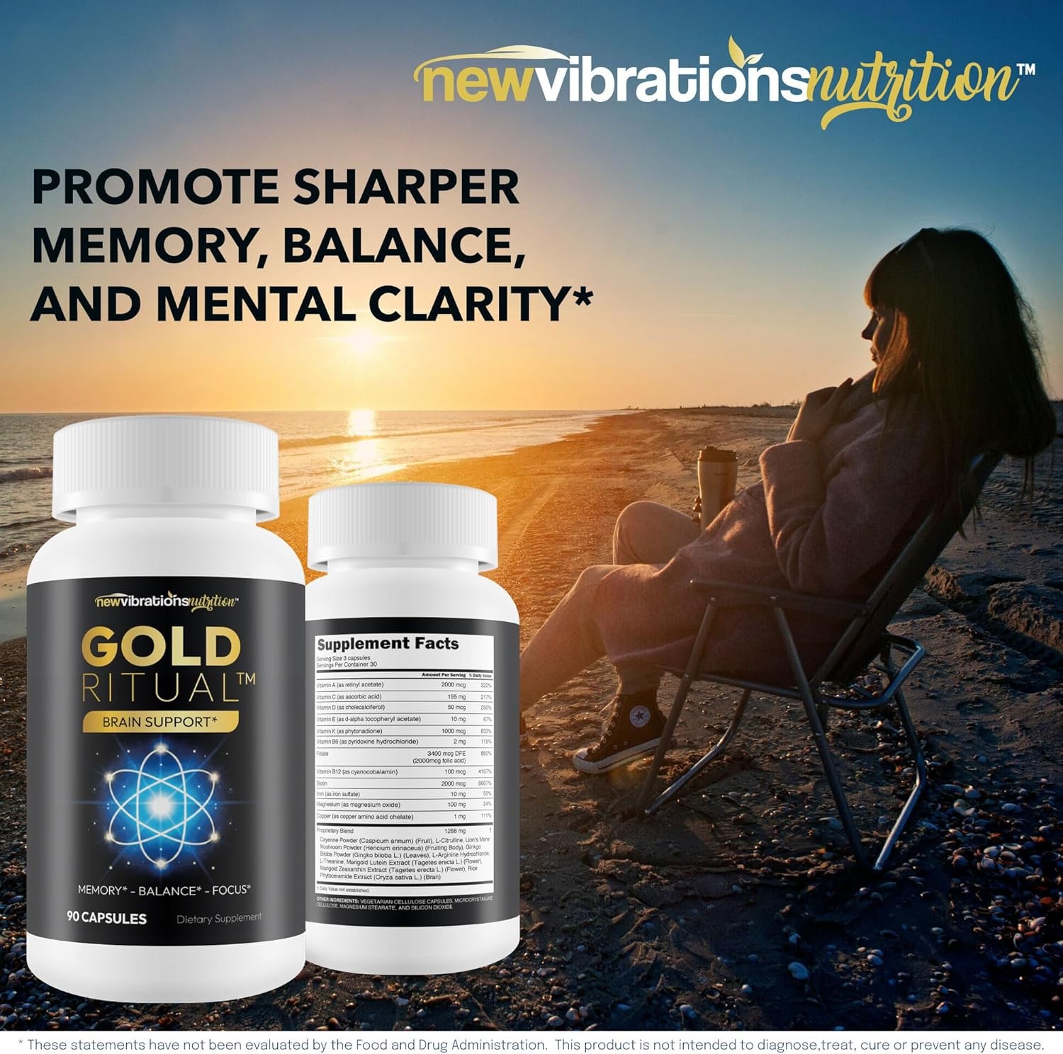 Brain Health Memory Focus Supplement Mental Clarity Capsules