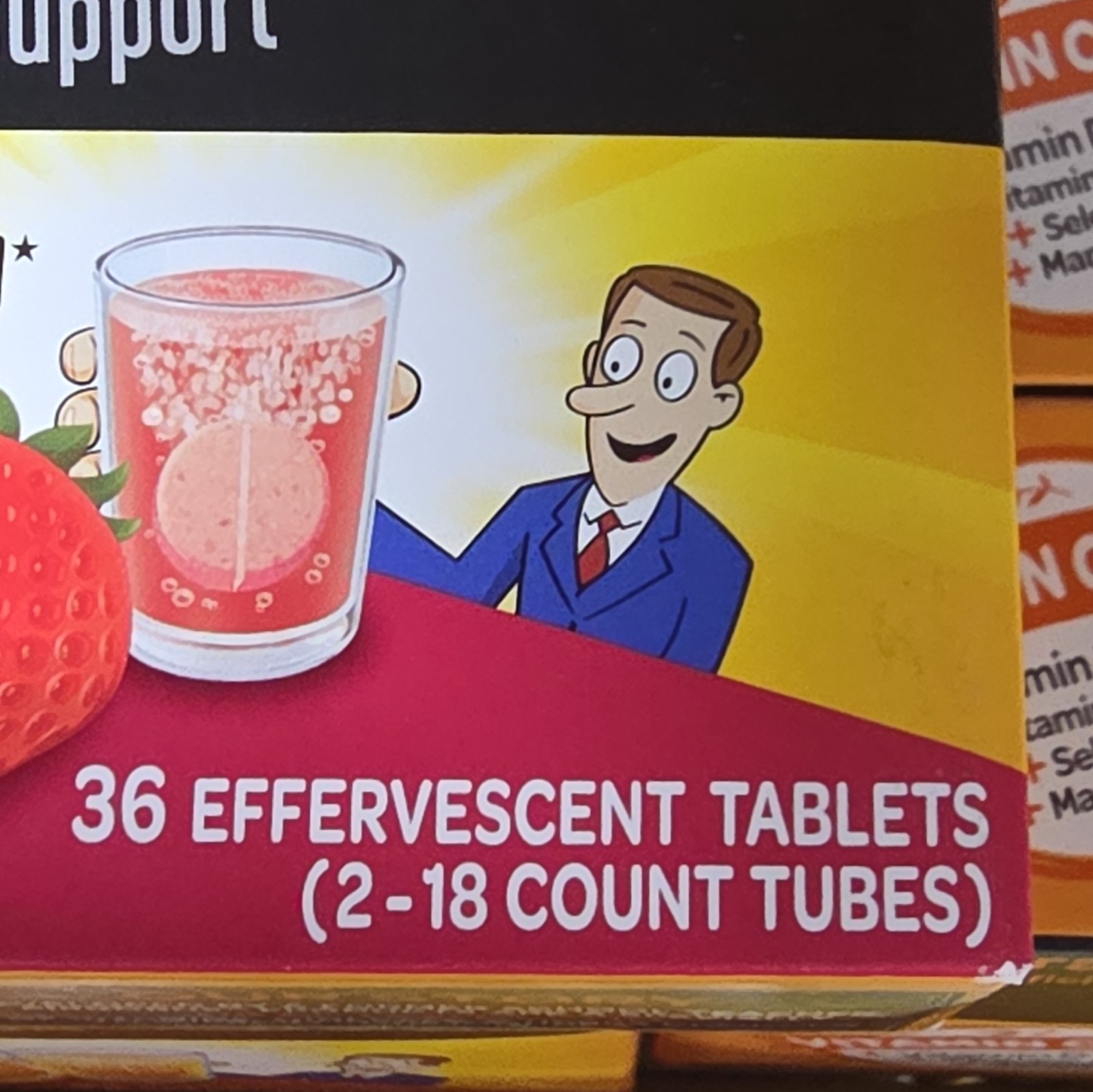 Airborne Immune Support Very Berry 36 Effervescent Tablets 1000mg Exp 04/27