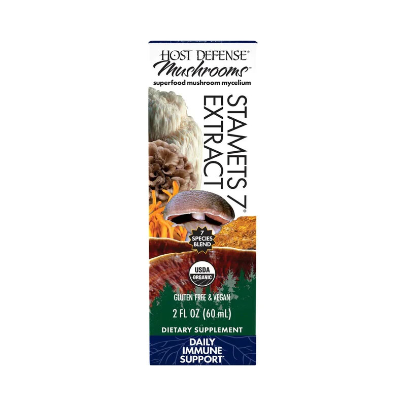 Fungi Perfecti Host Defense Stamets 7 Extract 2 Oz Organic Immune Support