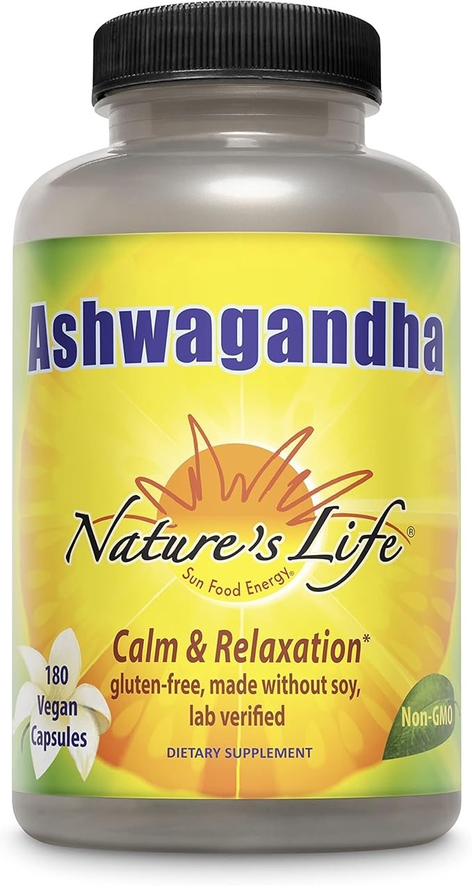 NATURE’S LIFE ASHWAGANDHA PURE ROOT EXTRACT 2100 MG 180 VEGAN CAPSULES