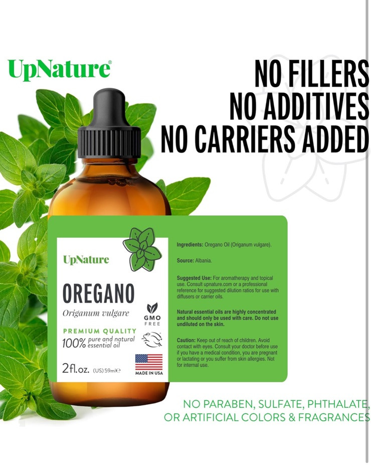 Up Nature •Oregano Oil ( 100% Pure & Natural Essential Oil) For Diffuser