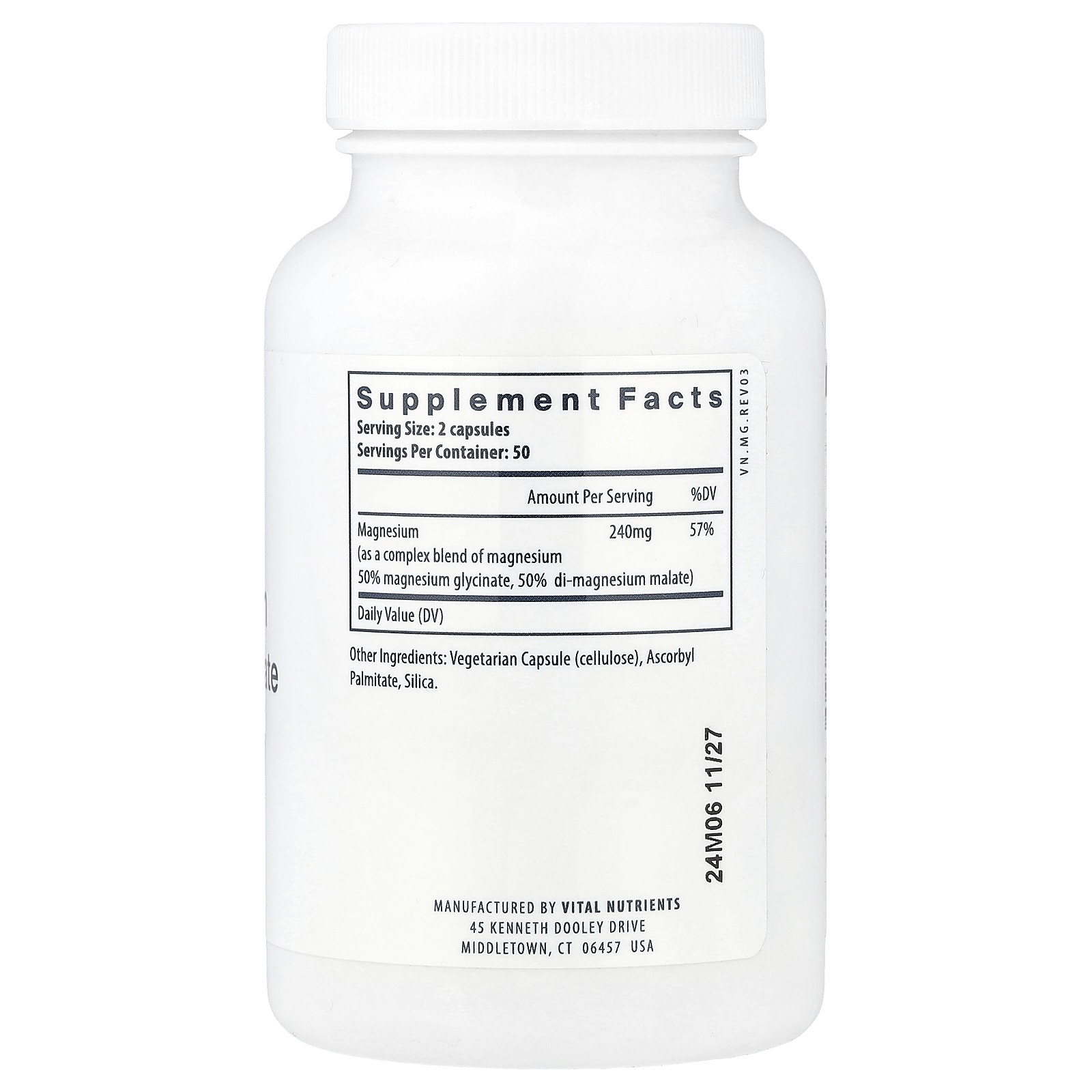 Magnesium, 100 Vegan Capsules