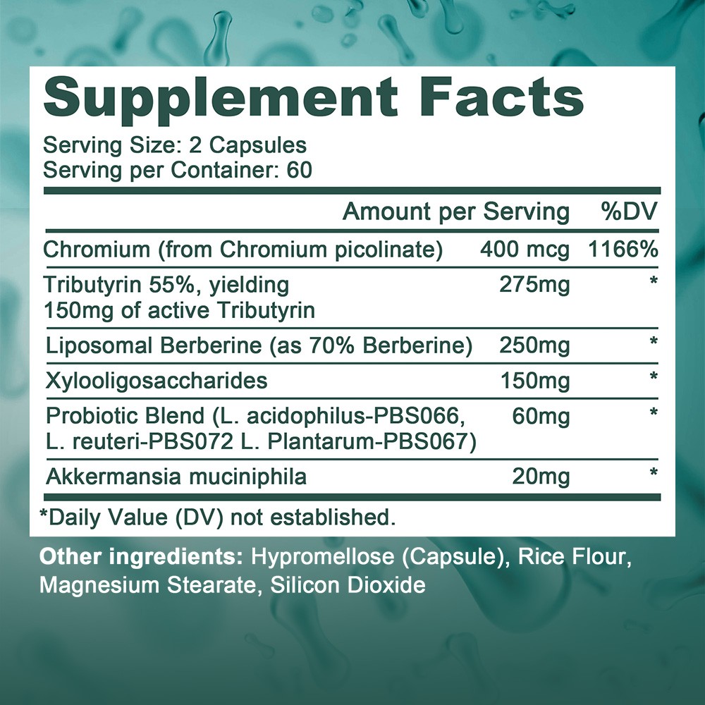 4in1 Symbiotic Complex for Metabolism,Appetite Manage & Gut Balance,30~120 Caps
