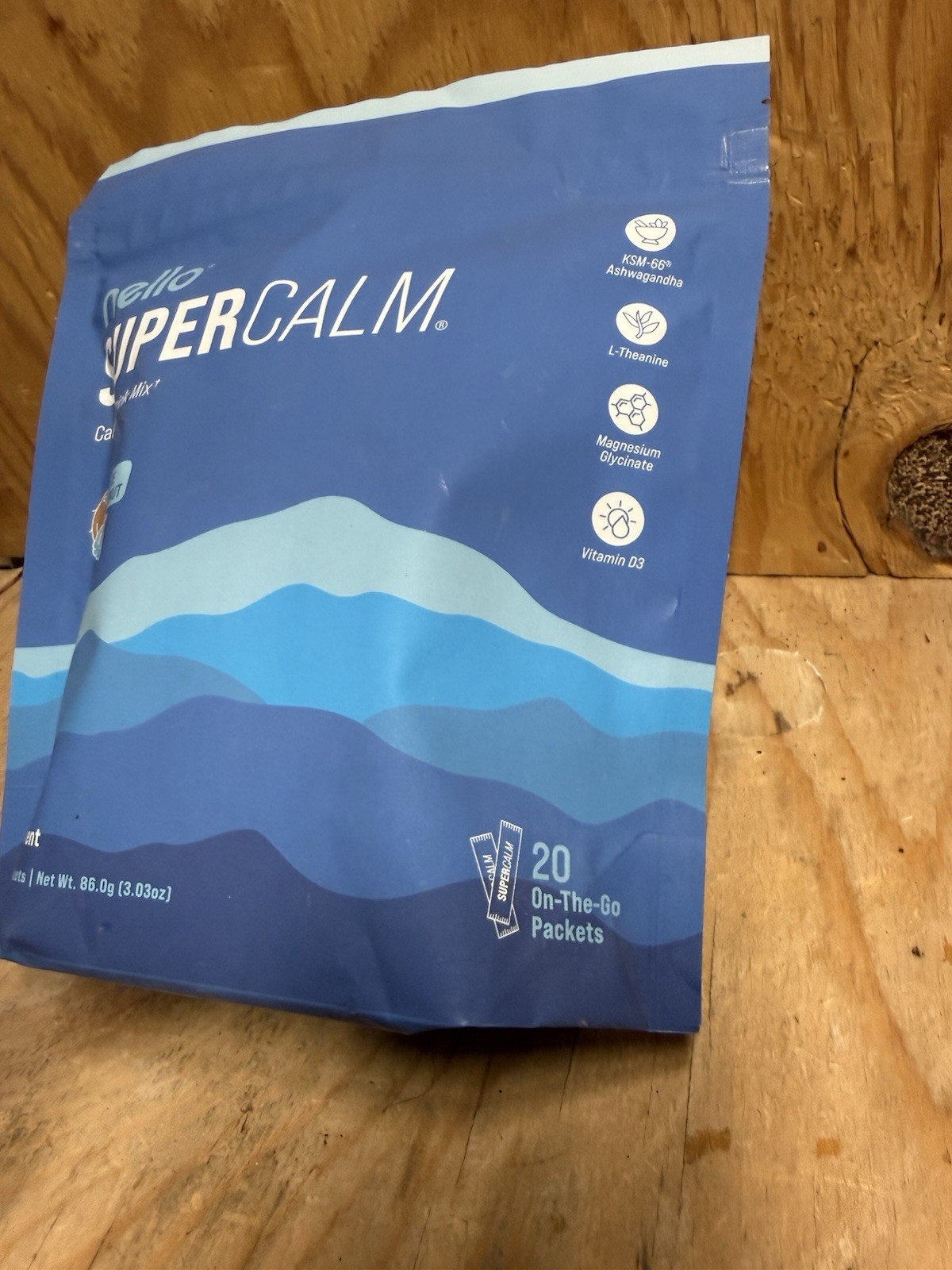 Nello Supercalm Calming Drink Mix Supplement – Blue Coconut – 20ct EXP:03/2027