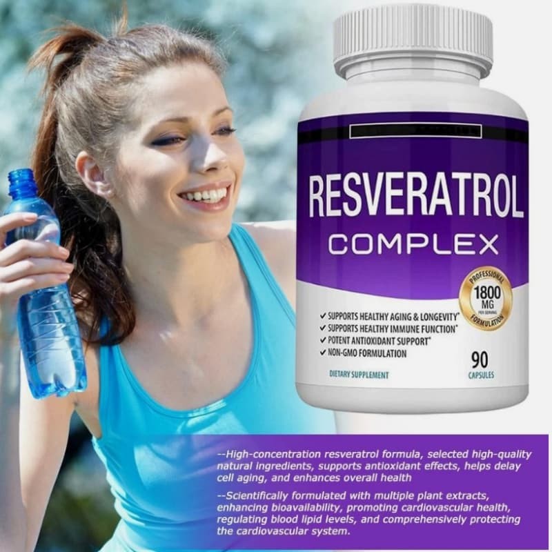 | 90 Capsules Resveratrol Supplement 1800Mg | Trans Resveratrol Complex