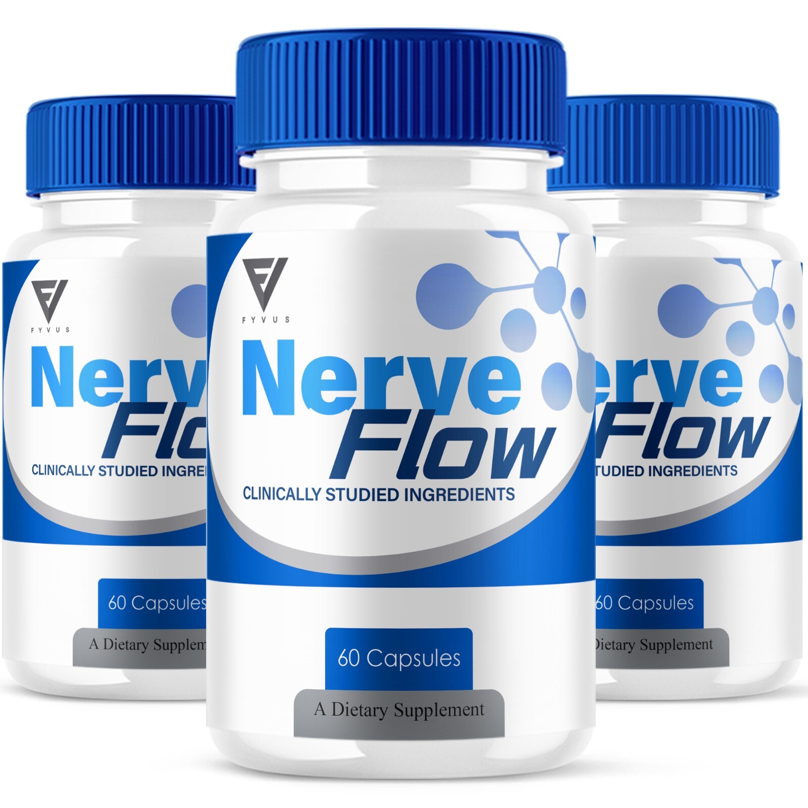 (3 Pack) Nerve Flow Nerve Support Supplement, NerveFlow Advanced (180 Capsules)
