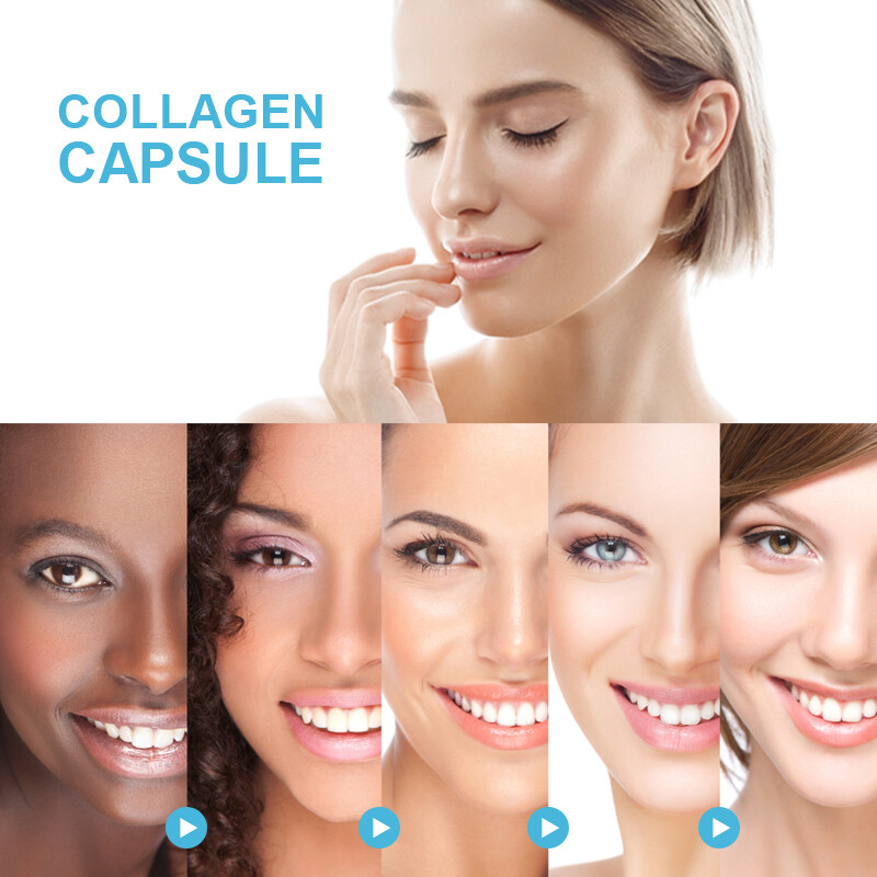 Premium Collagen Peptides Pills Hydrolyzed Anti-Aging (Types I,II,III,V,X) 120pc