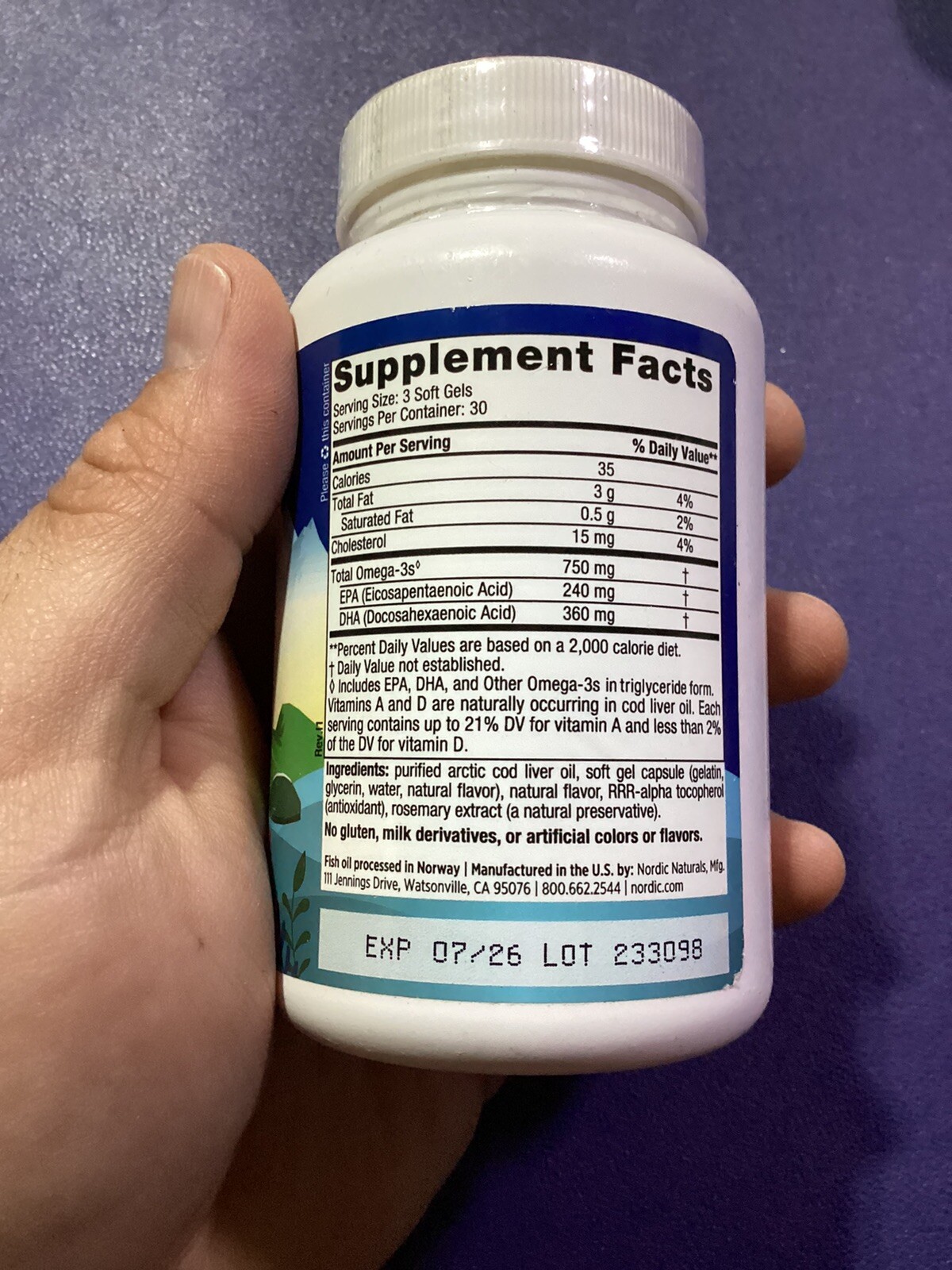 Nordic Naturals Arctic CLO – All Natural Cod Liver Oil Soft Gels, Lemon, 90 Ct
