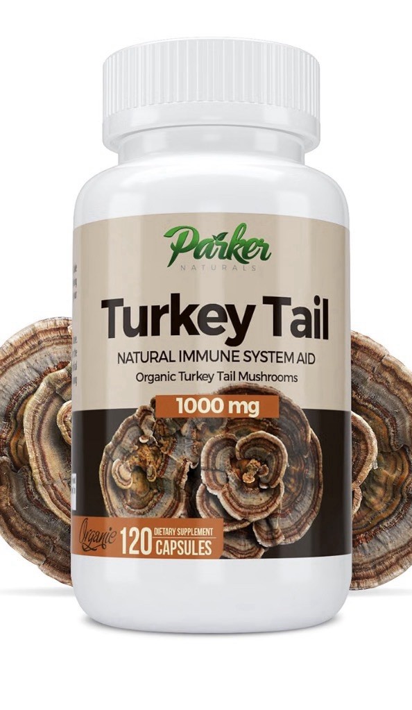 Parker Naturals Turkey Tail Mushroom Organic Supplement Immune System Aid 120Cap