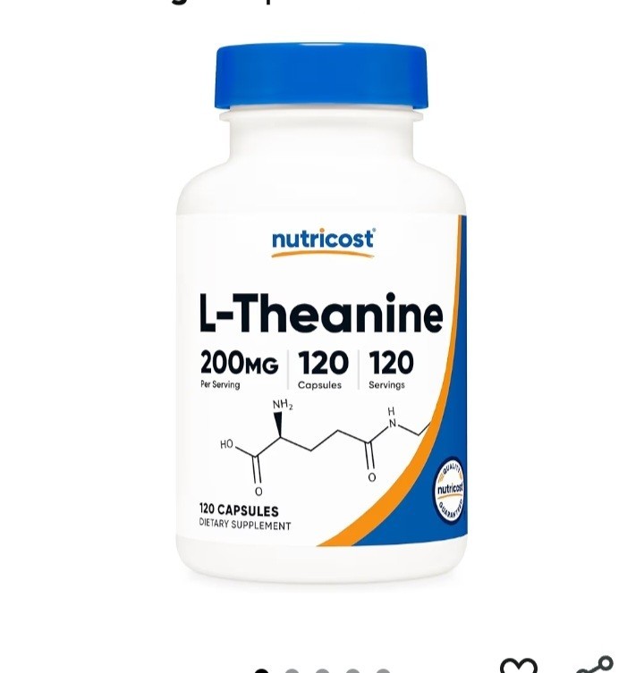 Nutricost L-Theanine 200mg Capsules Amino Acid Supplement 120ct