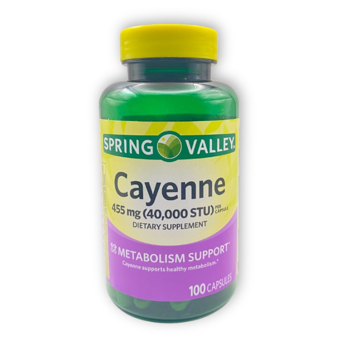 Spring Valley Cayenne Pepper Capsules • Capsaicin STU 40,000 • 100 Pills