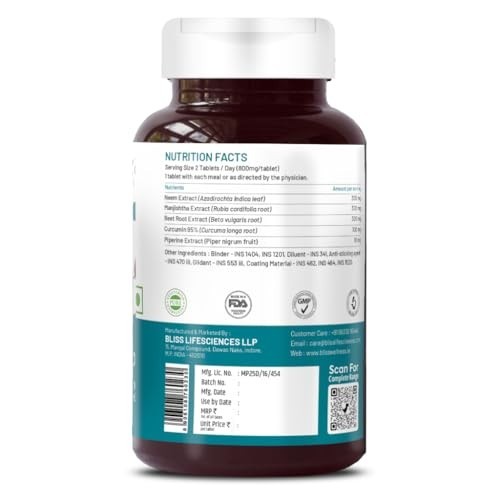 Bliss Wellness Gut Detox Trikatu Triphala Isabgol 60 Veg Tablets