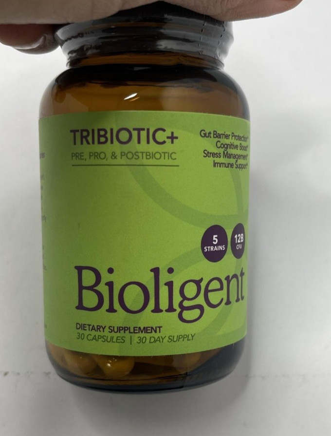 Bioligent 2pk TRIBIOTIC+ 30 Caps Pre Pro Postbiotic Gut Brain Immune Exp 05/27