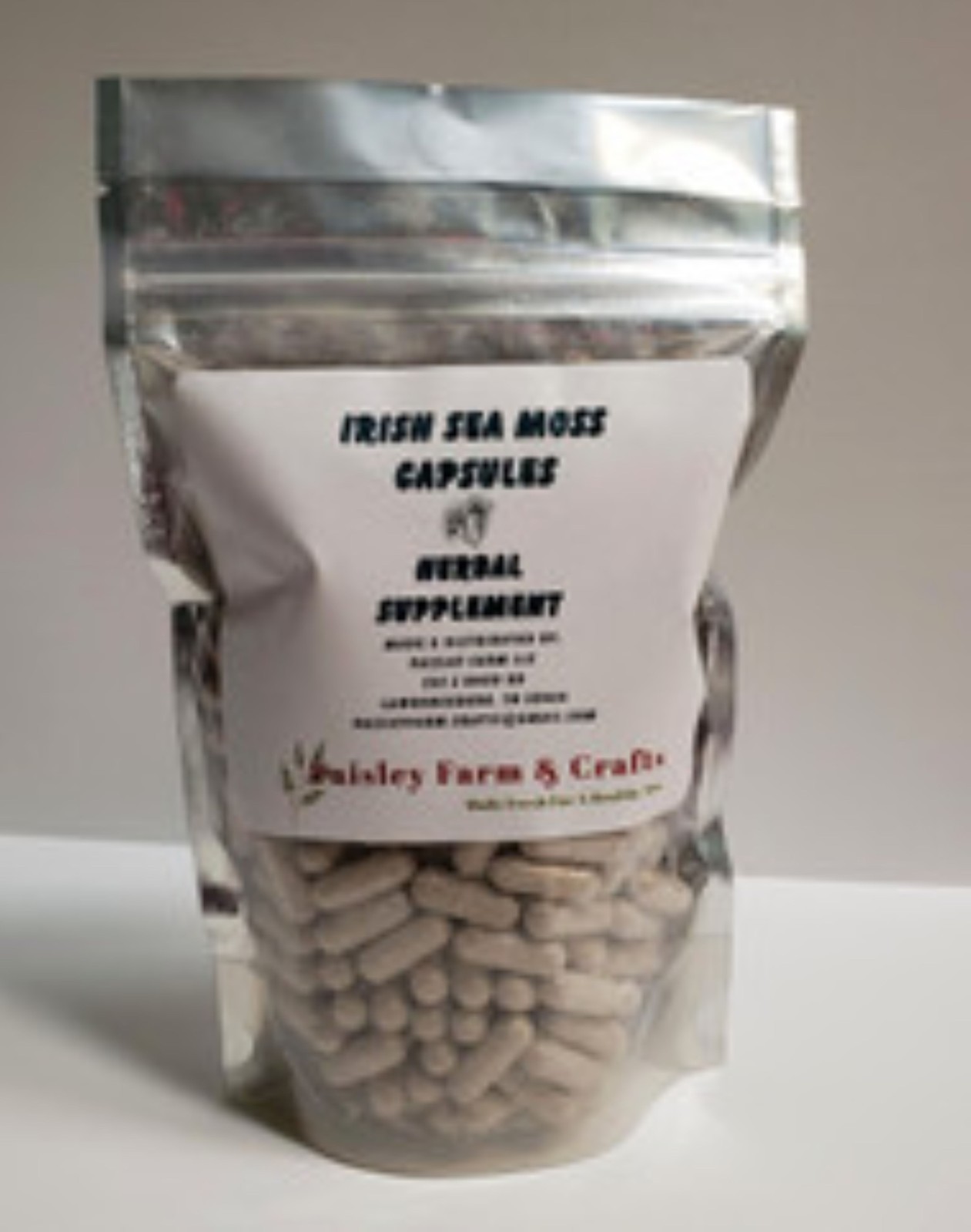 Irish Sea Moss Powder Capsules 300 Pack – Made Fresh On Demand!