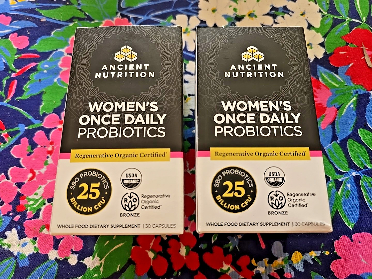 2 Ancient Nutrition Probiotics Women’s ORGANIC Daily 25 Billion CFU 30 Caps x 2