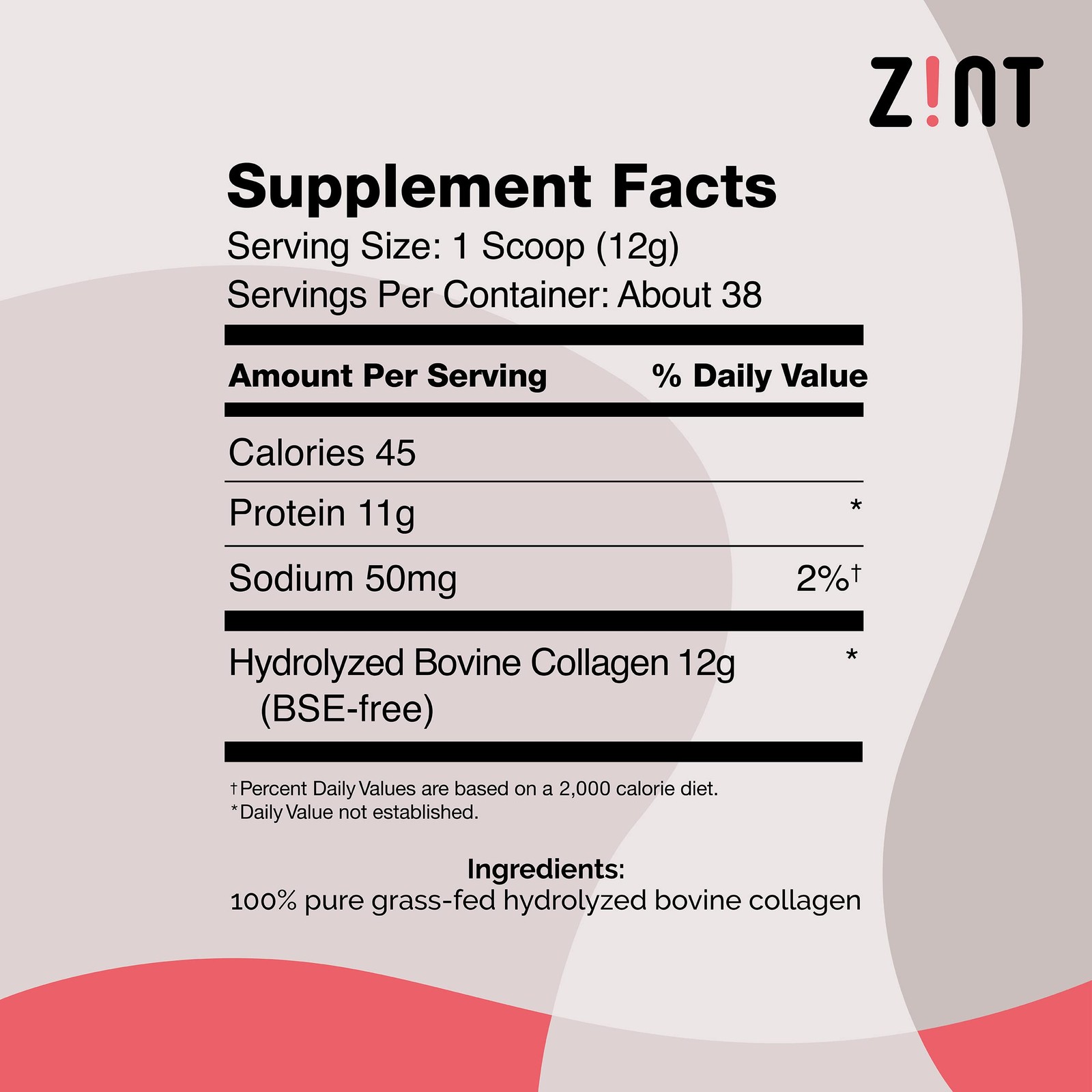 Zint Collagen Peptides Powder: Paleo & Keto Certified – Granulated Collagen Hydr