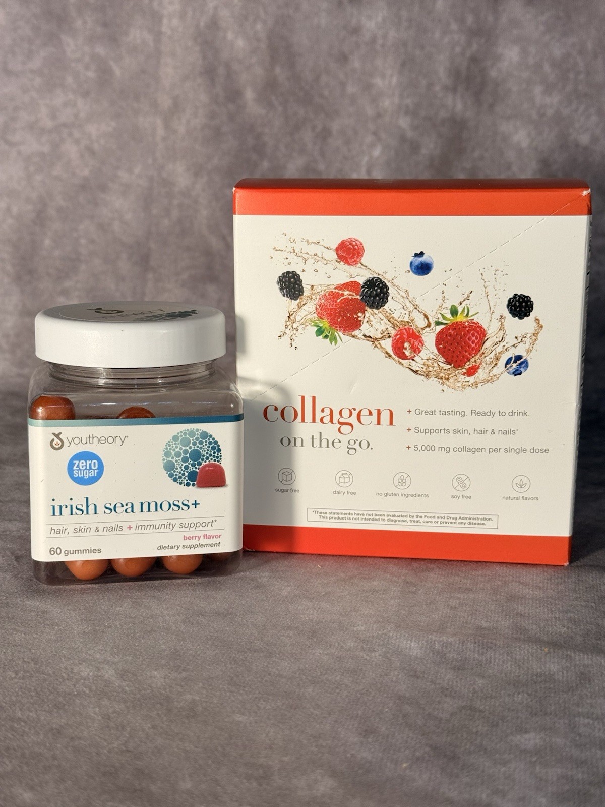 Youtheory Irish Sea Moss+ Collagen Gummies Berry Sugar-Free Dairy-Free 60