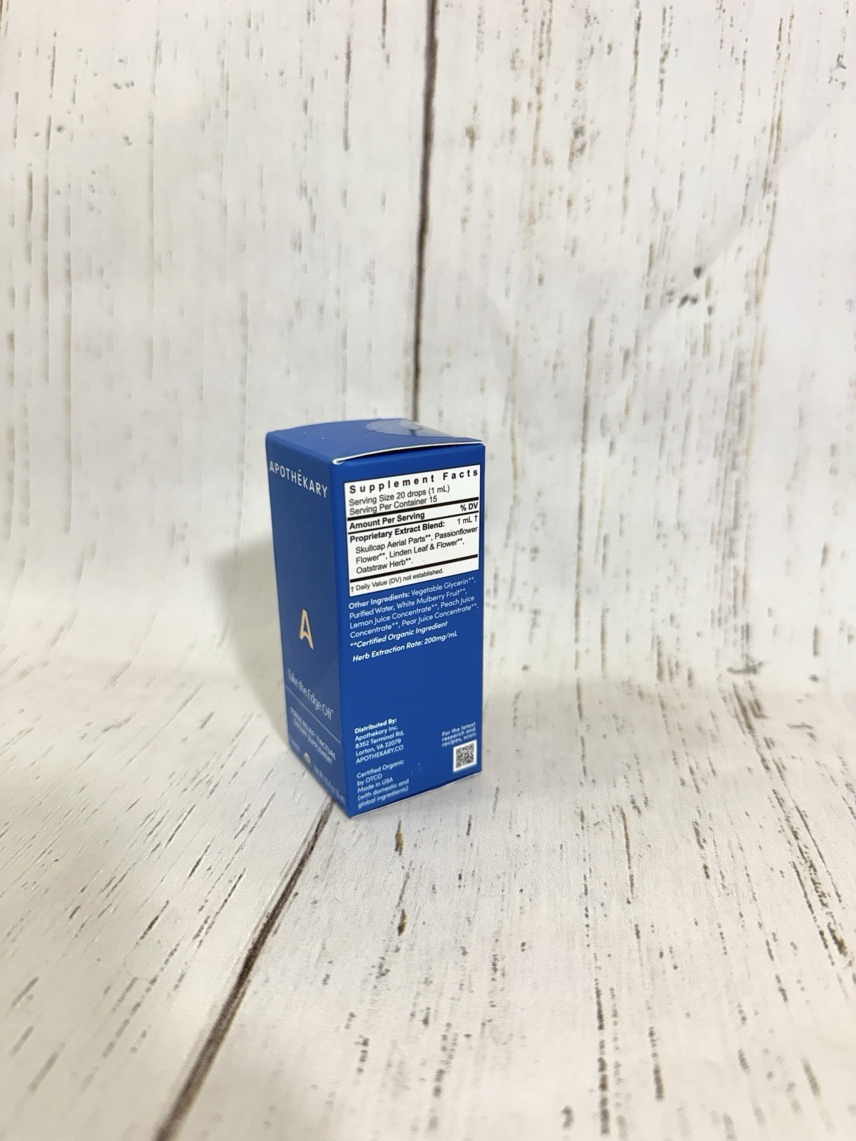 Apothekary Take The Edge Off & Wine Down Stress Relief Relaxation Drops NEW 15ml