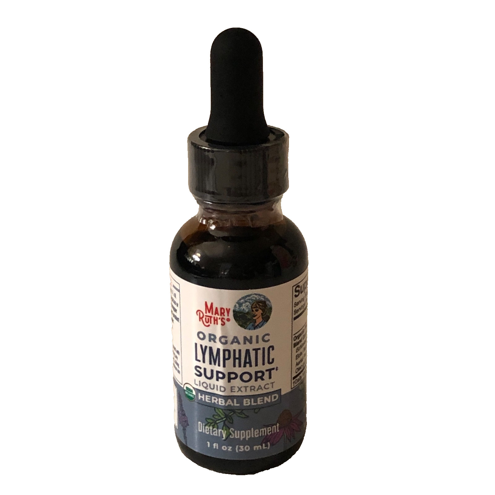 Mary Ruth Lymphatic Support Liquid Drops Organic Herbal Blend, 30 Servings