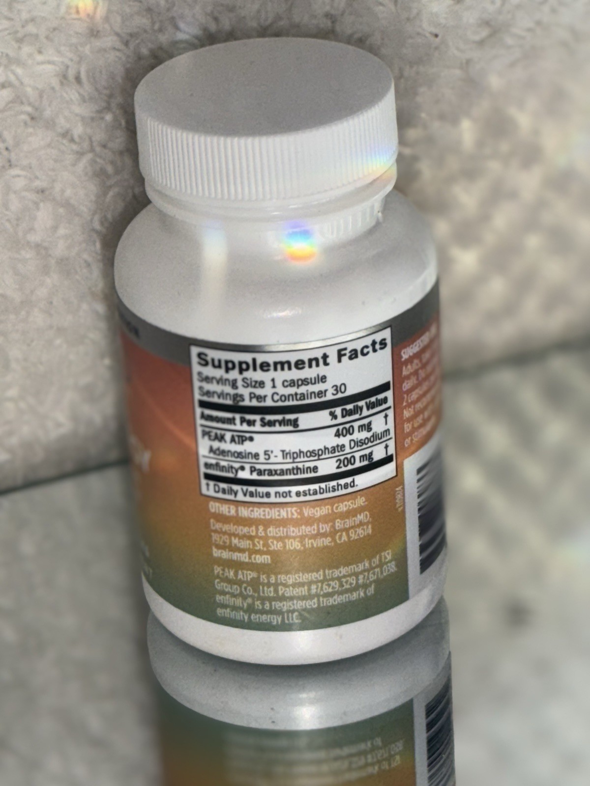BrainMD Peak Energy Focus & Performance 30 Ct PEAK ATP Paraxanthine Vegan