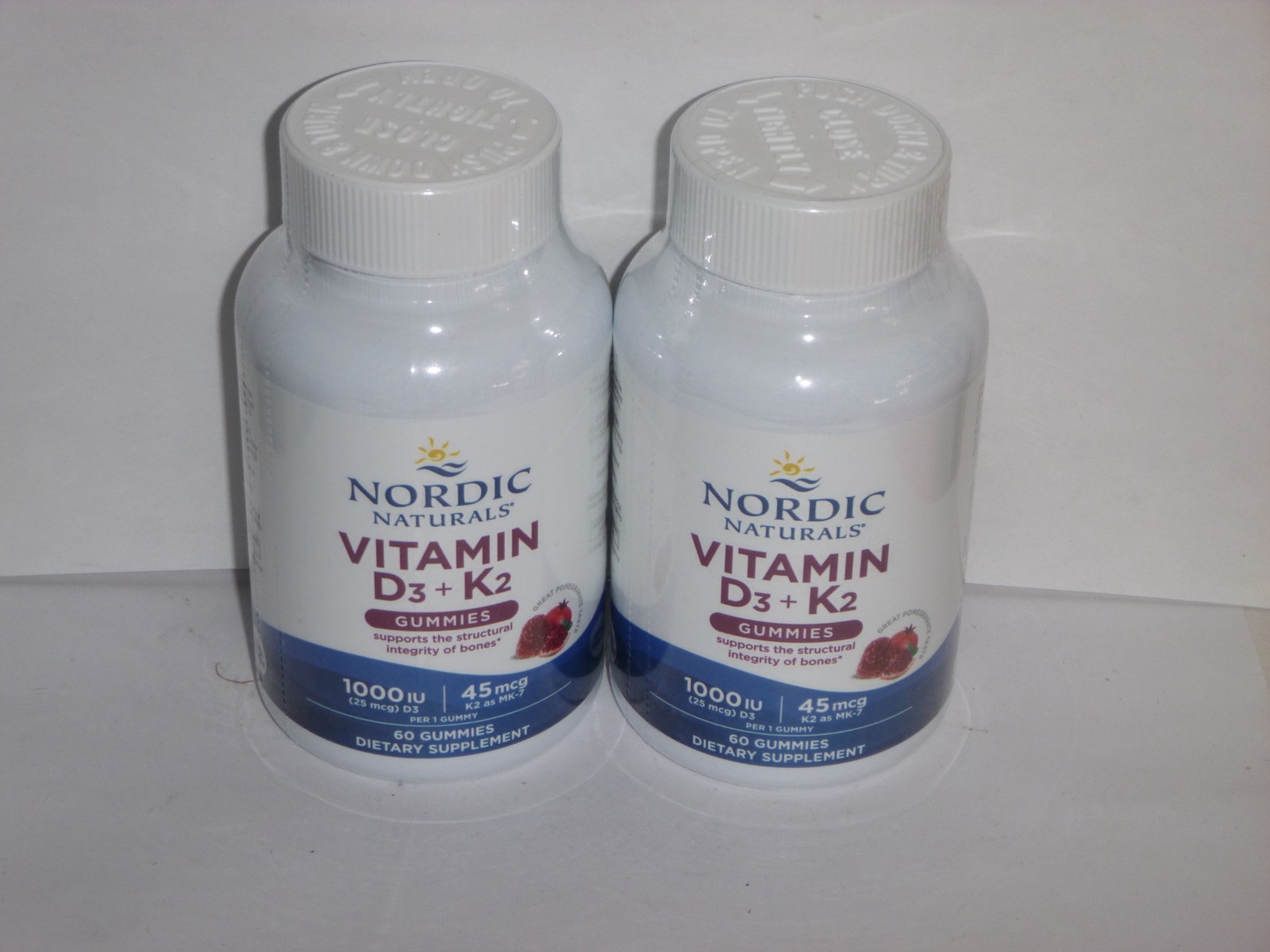 (2) Nordic Naturals D3 + K2 – Orange – Vitamin D3 50mcg & Vitamin K 90mcg 60 Ct