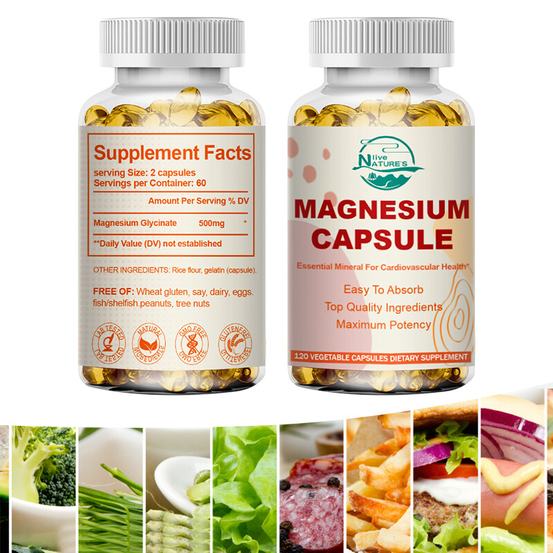 500MG Magnesium Glycinate High Absorption,Improved Sleep,Stress & Anxiety Relief