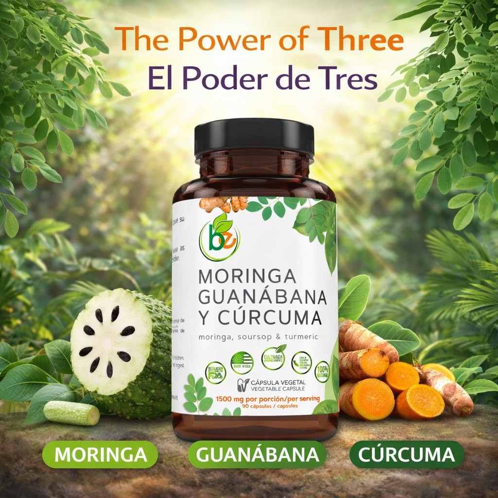 Moringa, Guanabana & Curcuma (Moringa, Soursop, & 90 Count (Pack of 1)