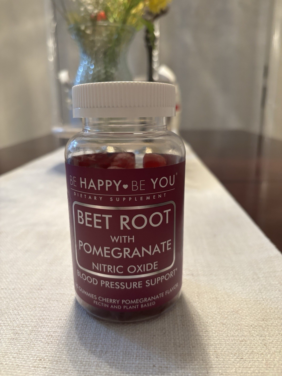 Be Happy Be You Beet Root Pomegranate Gummies Cherry Pomegranate 90ct Vitamin