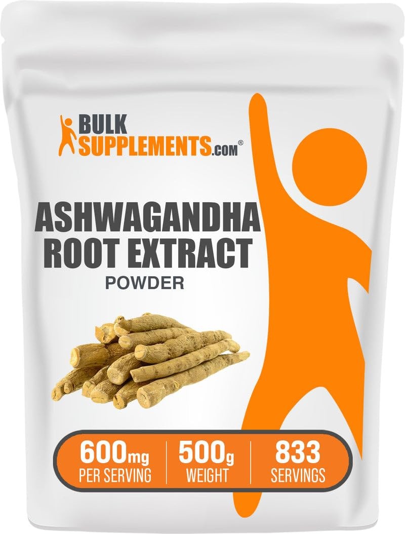 BulkSupplements.com Ashwagandha Root Extract Powder – 17.64 Ounce (Pack of 1)