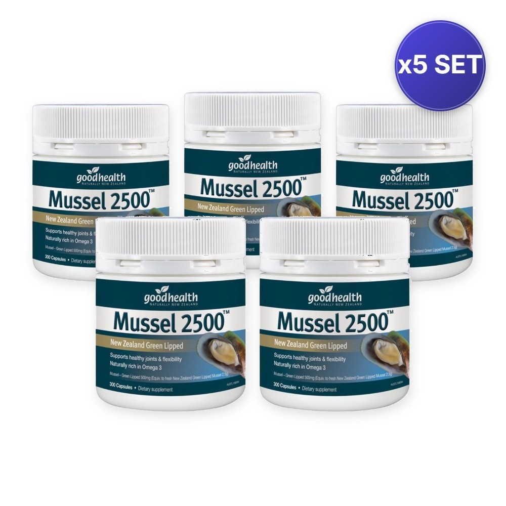 Good Health Mussel 2500 (300 Capsules) – 5 Pack