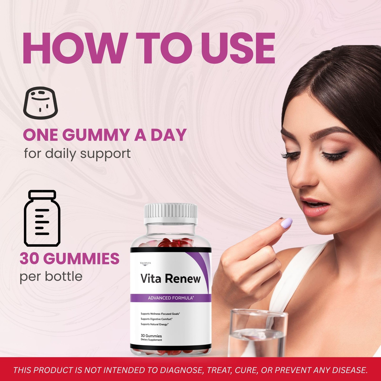 VitaRenew Daily Wellness Supplement Capsules Energy Immune 3 Pack 90Gt