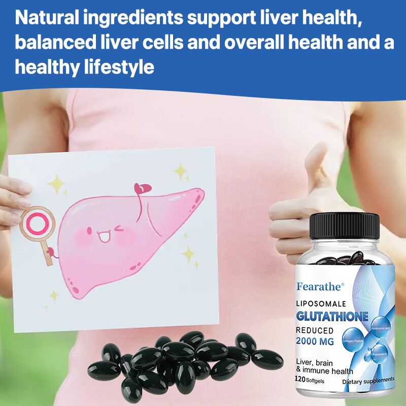Glutathione Liposome 120 Softgel Liver Dual Effect Antioxidant Immune Health