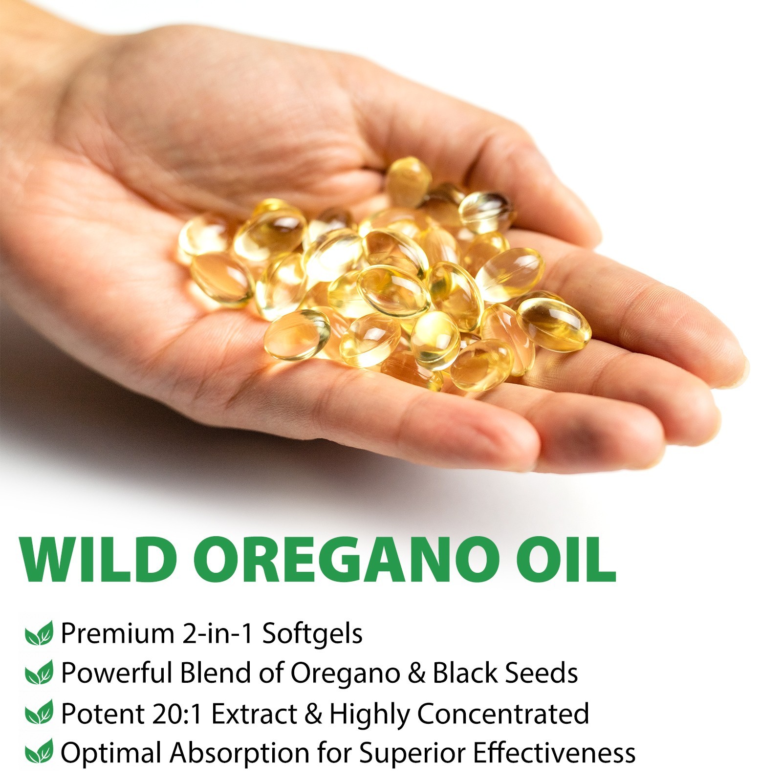 Acentiallabs Organic Wild Oregano Oil Capsules 6000mg Immune Support 120ct