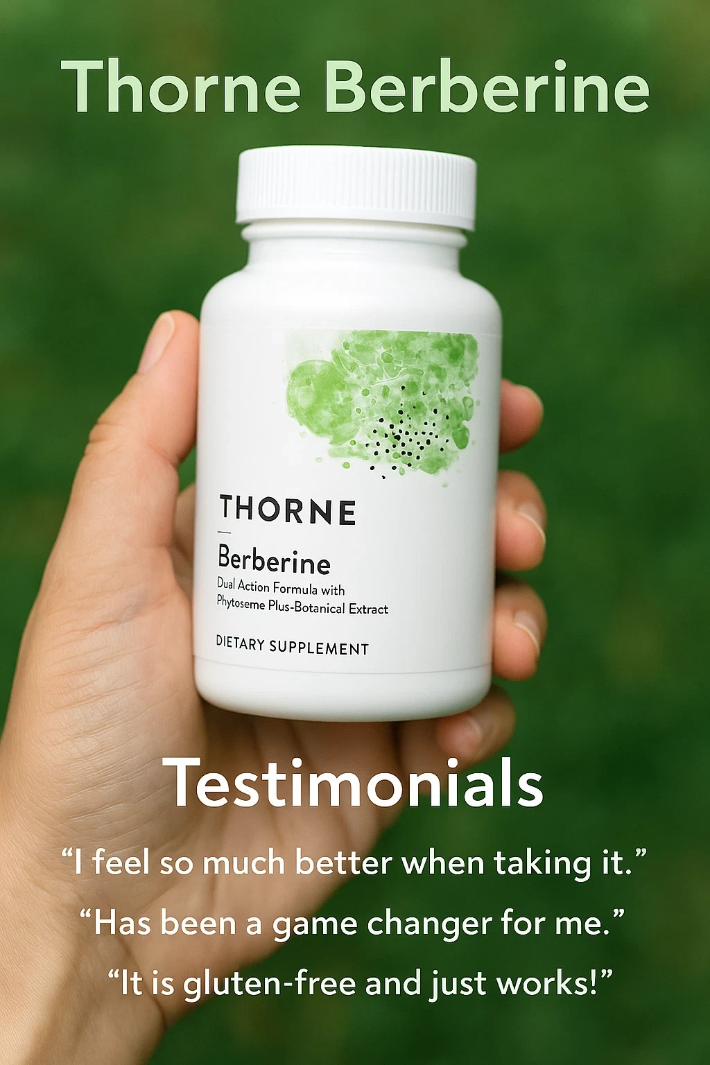 Thorne Berberine 1000mg 60 Caps Glucose Heart Metabolism Support Supplement New