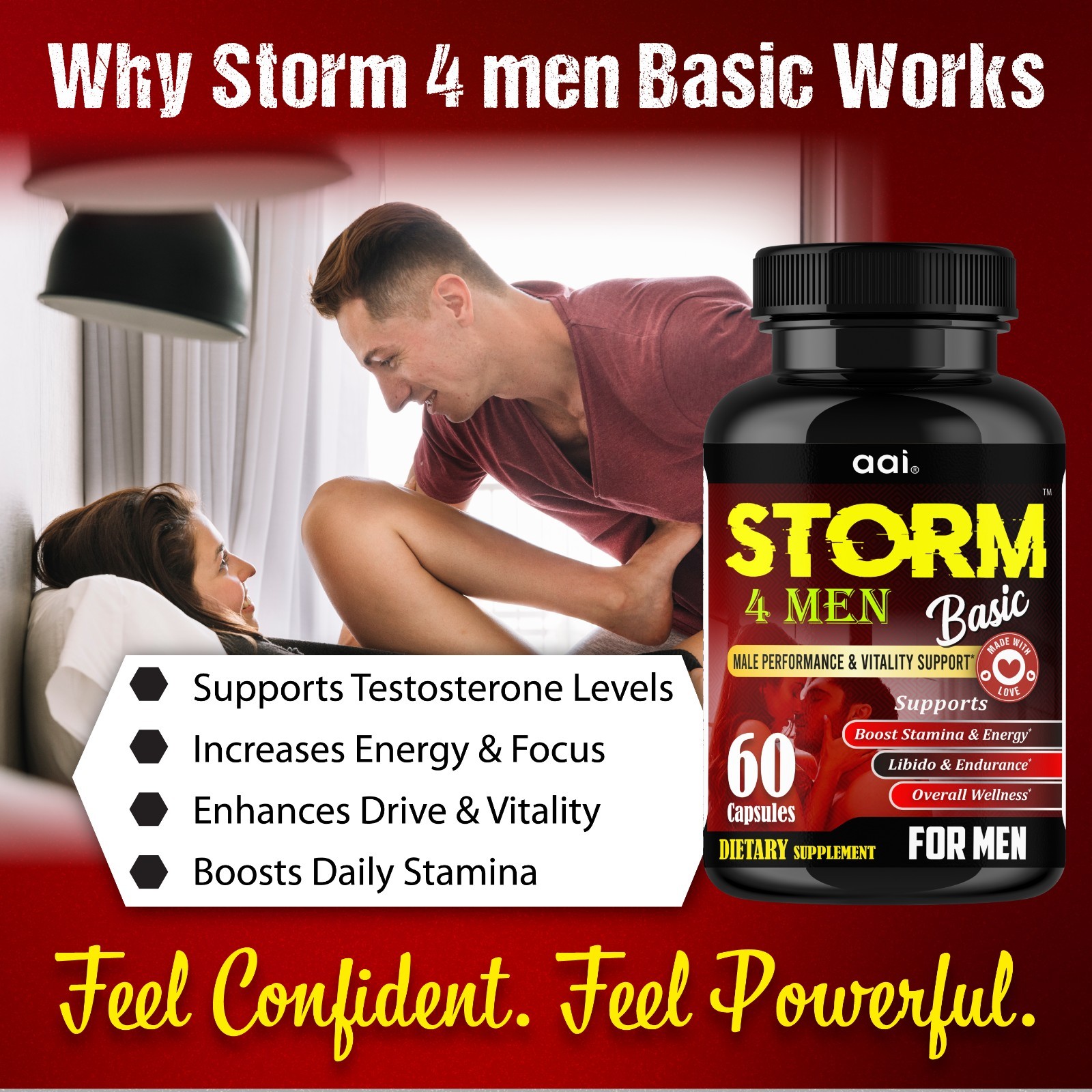 Extra Performance Support Supplement Enhancement, Men Testosterone Booster 17/12