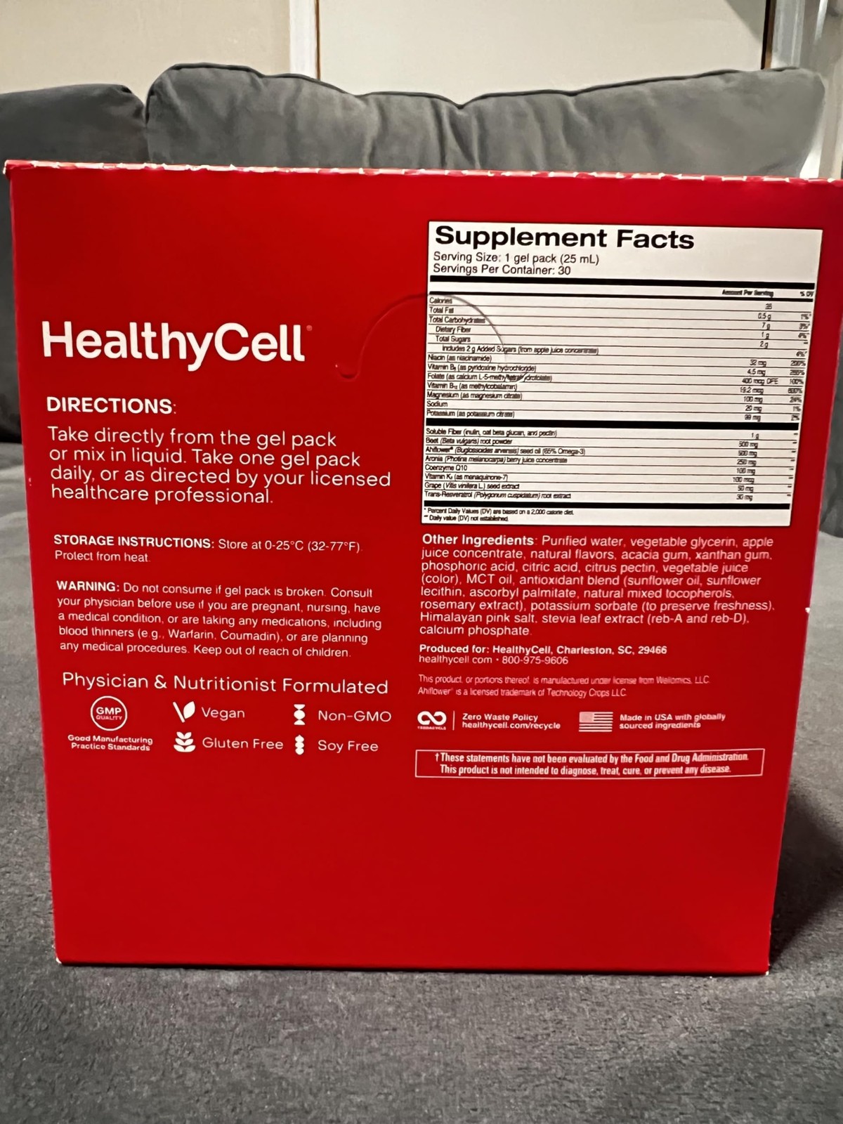 Healthycell Heart & Vascular Health Daily Liquid 0.84 Fl Oz (Pack of 30)