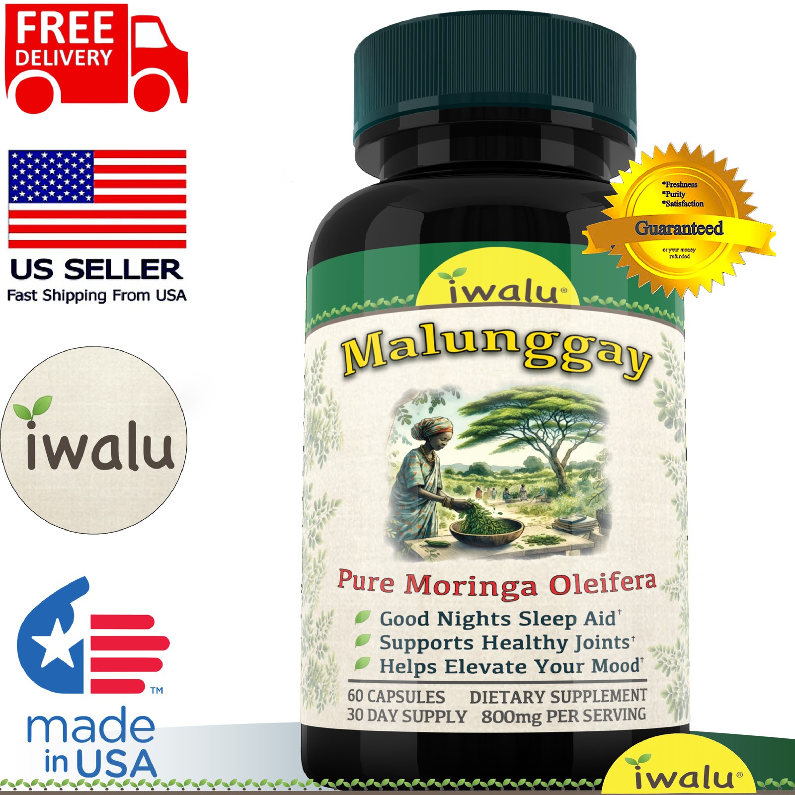 Suplementos De Espermidina – Promueve La Longevidad Celular, Cápsulas Moringa