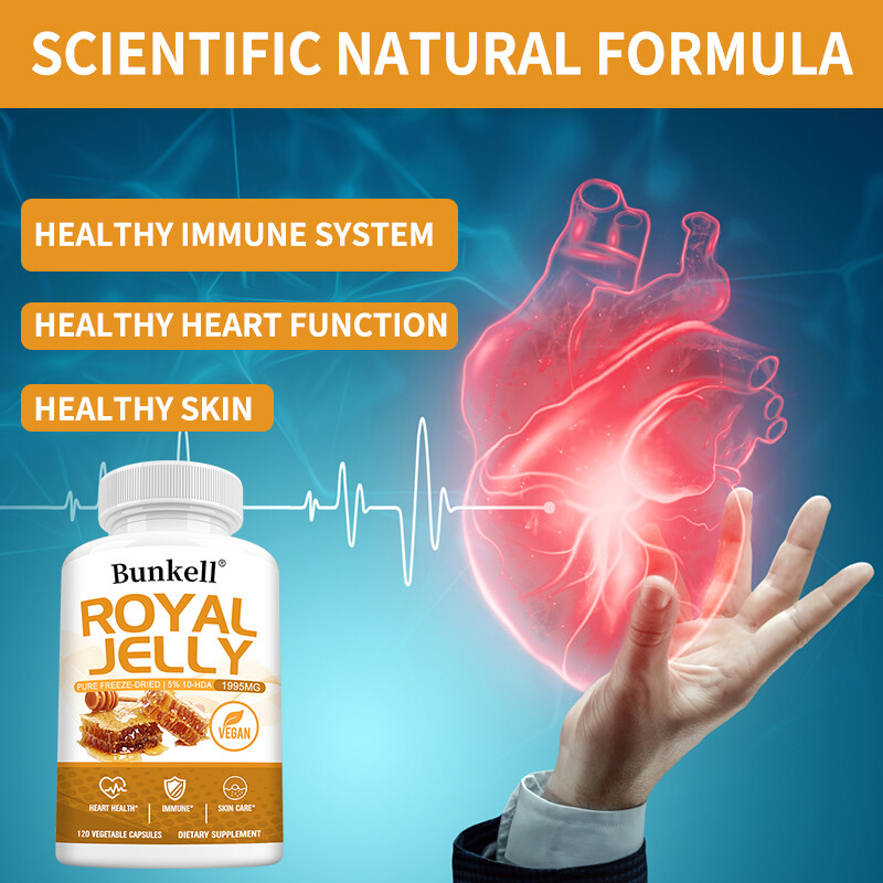 Royal Jelly Capsules | 1995mg | 30/60/120 count | Non-GMO and Gluten Free