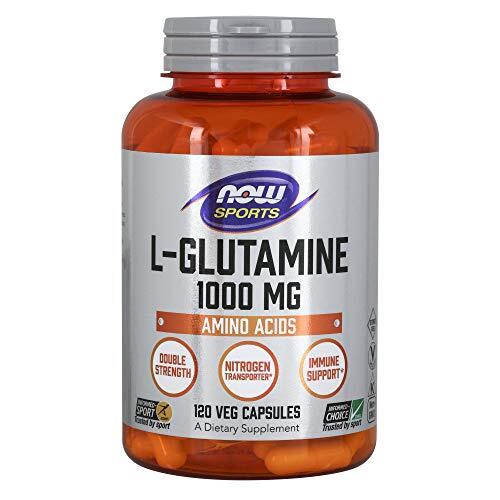 NOW FOODS L-Glutamine Double Strength 1000 mg 120 Veg Capsules