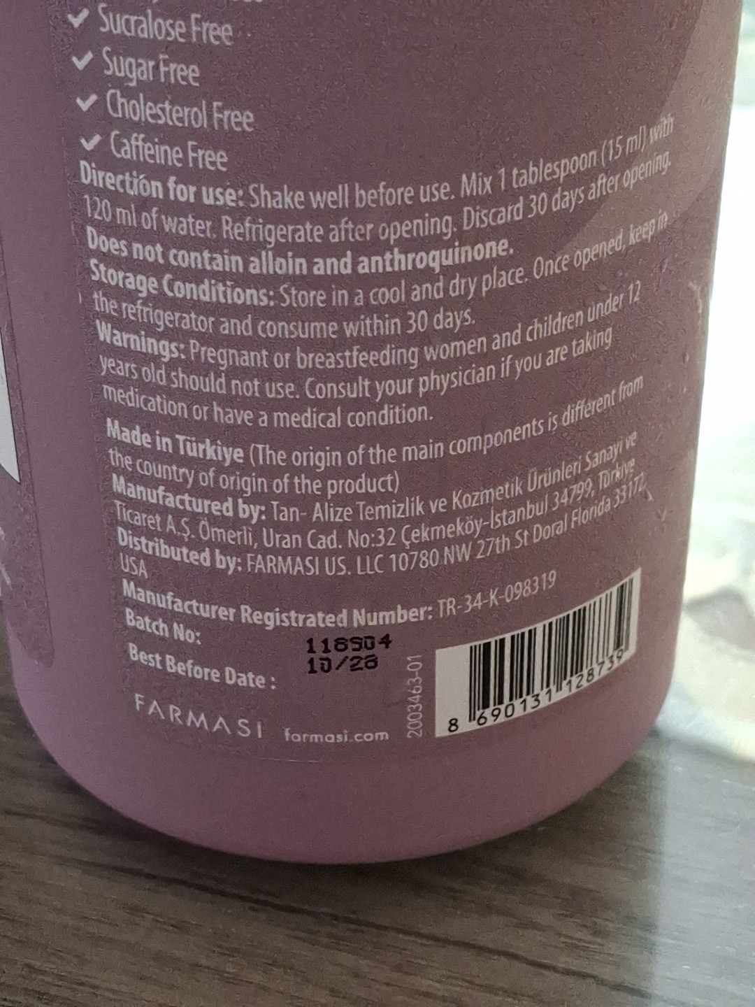 FARMASI NUTRIPLUS ALOE GLOW MANDARIN DRINK SUPPLEMENT 15.22oz 450ml GENUINE NEW!